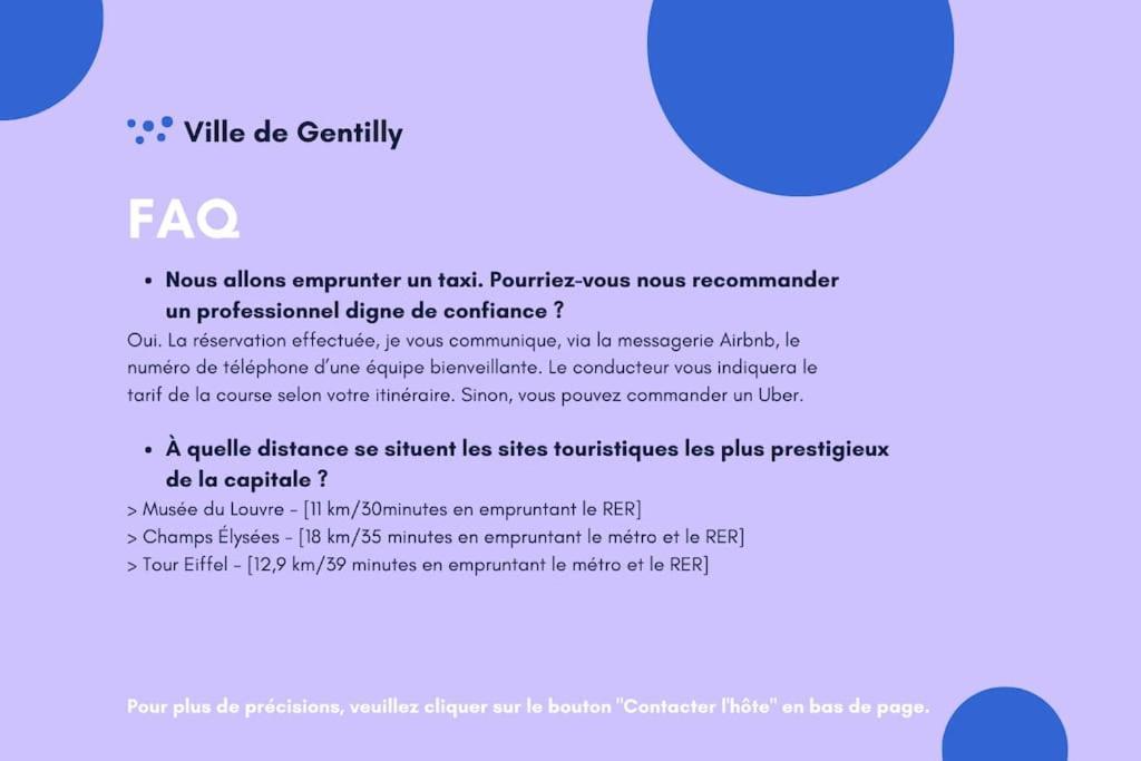 Appartement Cosy Au Calme, Proche De Paris Et Du Rer B Gentilly Dış mekan fotoğraf