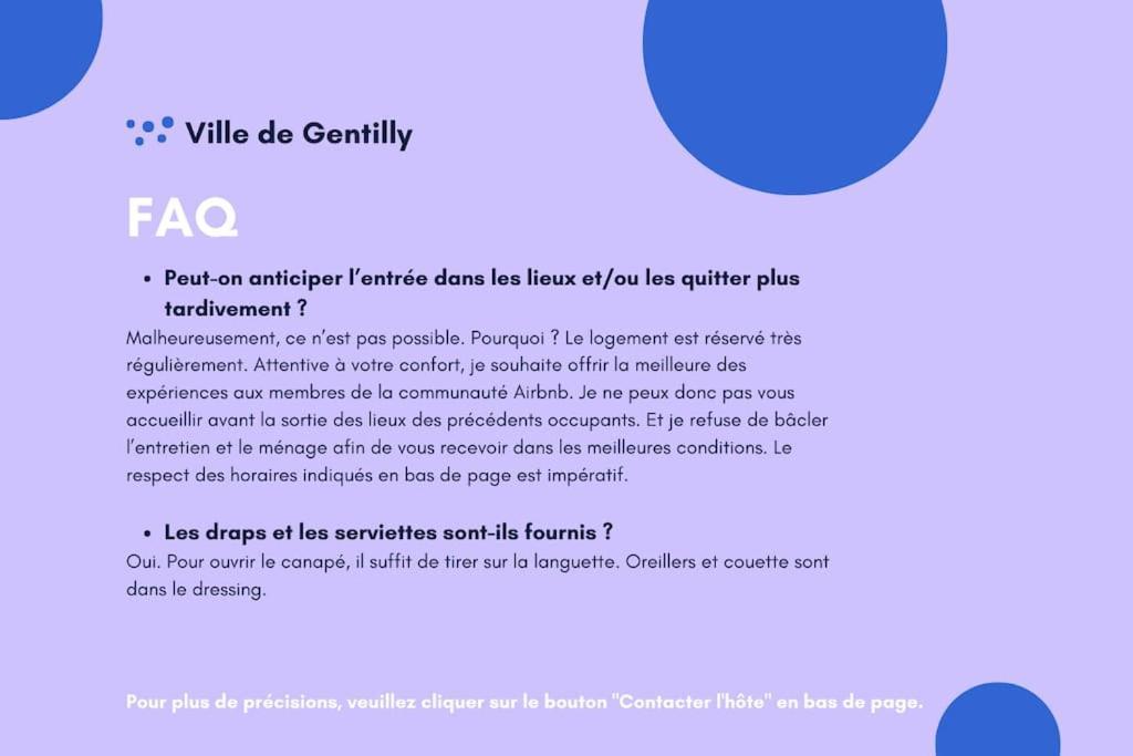 Appartement Cosy Au Calme, Proche De Paris Et Du Rer B Gentilly Dış mekan fotoğraf